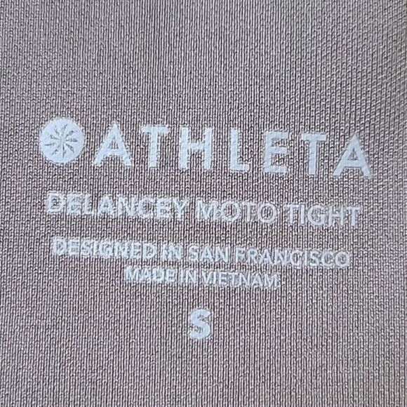 Athleta High Rise Delancy Moto Tight Legging Coffee House Size S #598323 - Picture 8 of 10